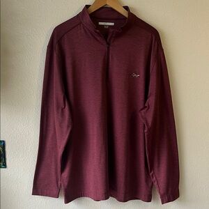 Greg Norman Golf Maroon 1/4 Zip Lightweight Long Sleeve Athletic Shirt XXL